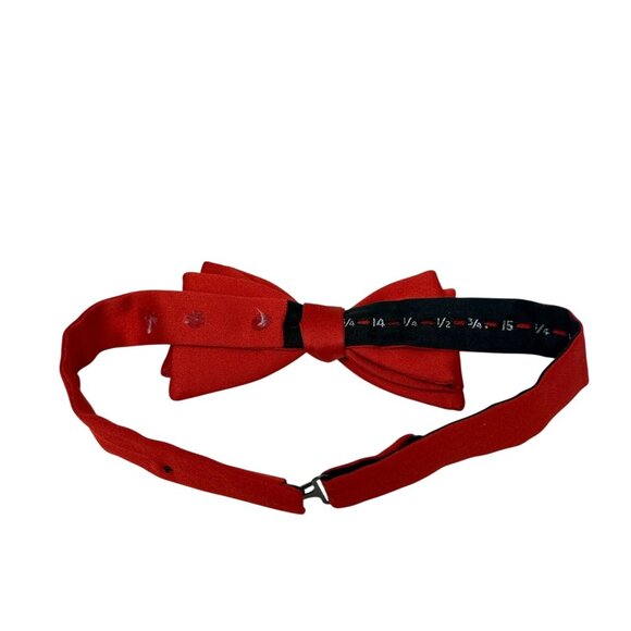 BARNEYS New York Red Bow Tie and Cummerbund Set Mens Formal Wear - Picture 6 of 14